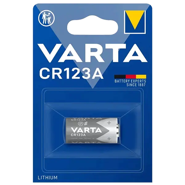 باتری لیتیومی وارتا CR123A در بسته های 1 عددی
