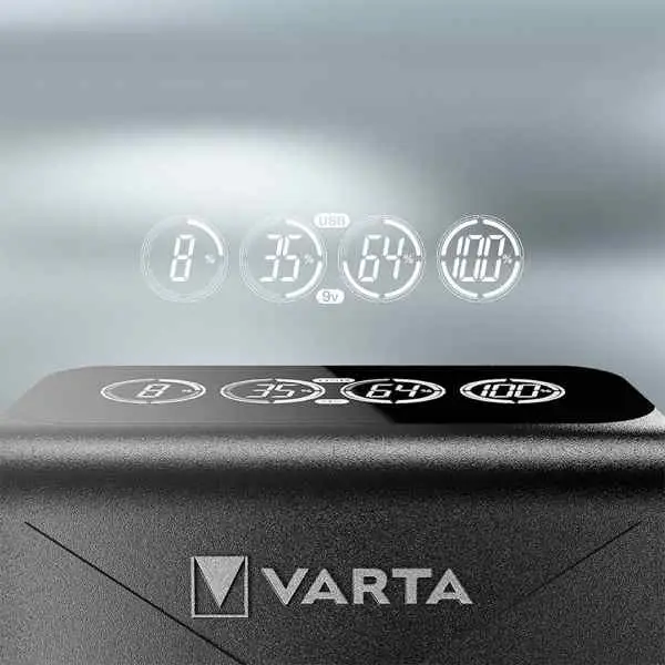 مشخصات باتری های قابل استفاده در شارژر باتری وارتا مدل LCD Plug Plus