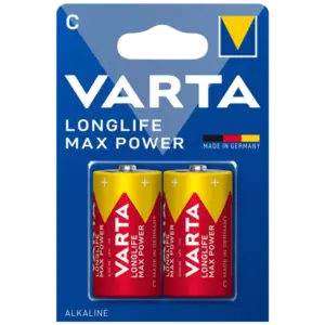 باتری آلکالاین متوسط سایز C وارتا Longlife Max Power