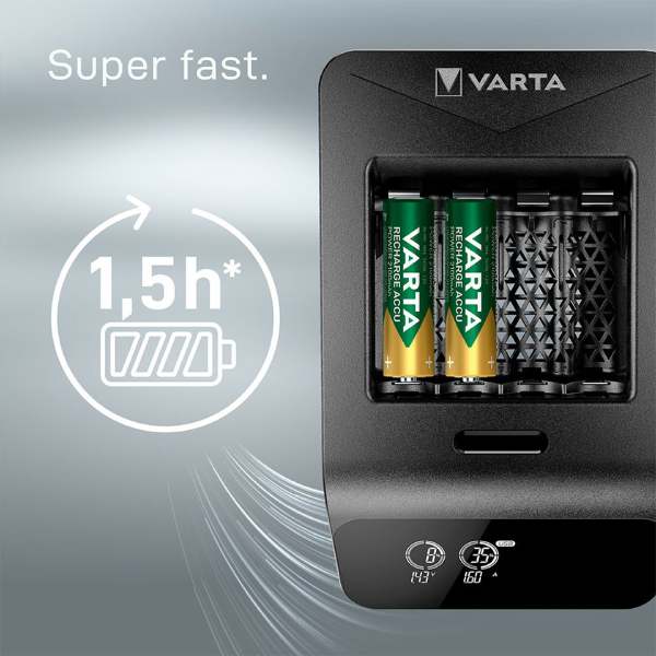 ویژگی های شارژر باتری وارتا مدل LCD Smart plus